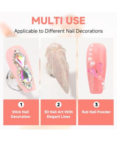 UNA GELLA Nail Rhinestone Glue Gel - Super Strong 15ML for 3D Nail Art No Wipe Perfect for Crystals & Jewels Ideal Gift - Buy Online on SooperMarket.com
