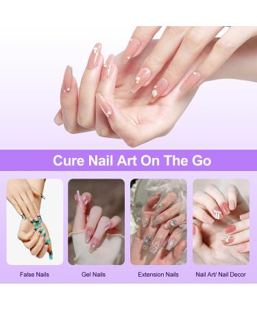 Asimebesty Mini UV Nail Lamp 3W with 2 Timers - Portable Handheld UV Nail Lamp for Gel Nails - LED Screen - Home DIY Nail Art Tool - Buy Online on SooperMarket.com