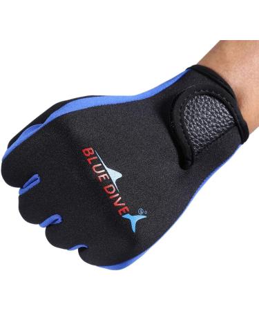 M-Black Blue Neoprene Diving Gloves for Water Sports - Ideal for Sailing and Paddling - Buy Online on SooperMarket.com