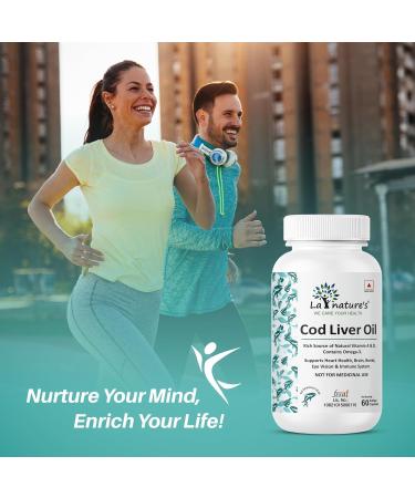 YANG Cod Liver Oil 60 Softgels - 300mg High in Vitamin A & D - Supports Brain Joints Eyes and Immunity Support for Men and Women - Buy Online on SooperMarket.com