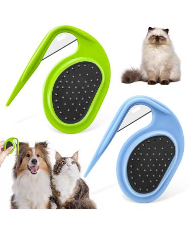 2 pieces Pet Knotting Comb de -filtered knife cat with steel blade knot comb hair distance tool knot comb for cat perfect for removing feather