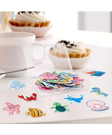 Alegre Edible Marine Animals Cake Decorations - 56 Ocean Theme Toppers for Birthdays & Baptism | Underwater World Cupcake & Muffin Decor - Buy Online on SooperMarket.com