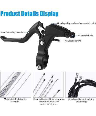 Riakrum 6-Piece Road Bike Brake Calipers Set with Aluminum Levers and Cables - Buy Online on SooperMarket.com