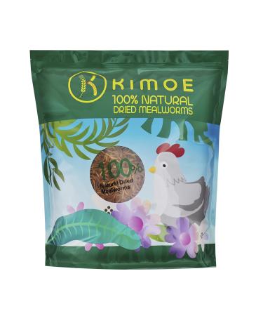 Kimoe 5LB 100% Natural Non-GMO Dried mealworms-High-Protein for Birds Chicken，Ducks