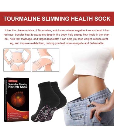 Buy Afiz Tourmaline Heating Health Socks - Pain Relief & Fat Burning | Slimming Tourmaline Foot Massage Socks (White) International Shipping Available - Buy Online on SooperMarket.com