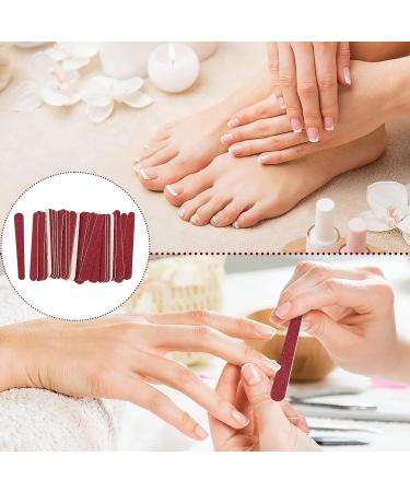 JSRQT 100 Pieces Nail File Set Cushioned Emery Boards Double Sided Acrylic Nail File Mini Nail Files Bulk for Women Girls Nail Filer Nail File Buffer Set Manicure Tool for Natural Acrylic Fake Nails - Buy Online on SooperMarket.com
