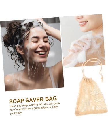 Baluue 6pcs Soap Bag Toilet Soap Pouch Exfoliating Soap Pocket Bar Soap Pouch Soap Storage Bag Beige Sisal - Buy Online on SooperMarket.com