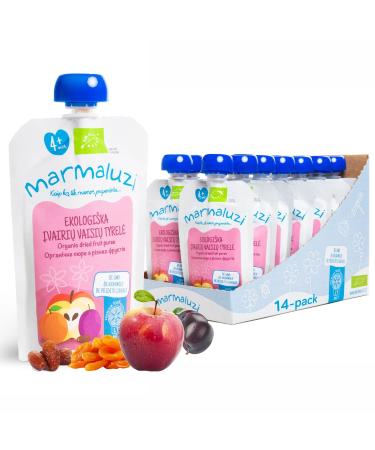 Organic Quetschies by Marmaluzi - Premium Baby Quetschie for Children from 4 months - fruit pure