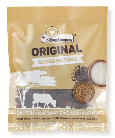 Sliced Biltong 1kg Natural Spicy Beef Biltong by The Biltong Company High in Protein & Keto Diet-Approved Lean Biltong Spiced Meat Snack Like Jerky 1 kg (Pack of 1)