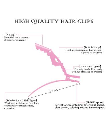 Pink Hair Styling Comb Set - 5 Pieces for Edges Control, Teasing, Rat Tail Comb, and Alligator Clips - Women, Girls, Stylists Beauty Accessories - Buy Online on SooperMarket.com