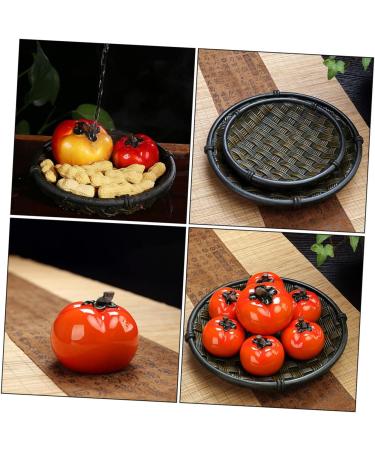 Cabilock 1 Set Tea Pet Persimmon Resin Persimmon Ornaments Resin Ornaments Toy Artificial Decorations - Buy Online on SooperMarket.com
