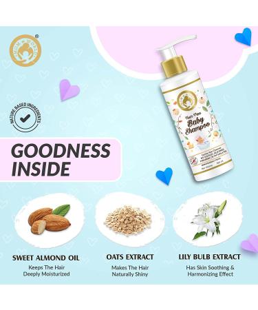 Mom & World Tear Free Baby Shampoo with Organic Moroccan Argan Oil and Oats Extract 200ml - Gentle and Nourishing Formula - Buy Online on SooperMarket.com