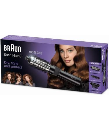 Brown Satin Hair Curl Brush & Power Perfection Hair Dryer Bundle - Professional Warm Air Styling Tools | AS 330 & HD180 - Buy Online on SooperMarket.com