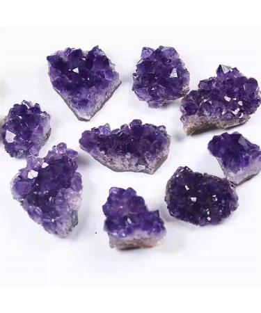 1PC Natural Raw Purple Brazilian Amethyst Quartz Crystal Cluster Druzy Geode Stones Specimen Home Decoration Crafts Ornament Component (Color : 40-50g)