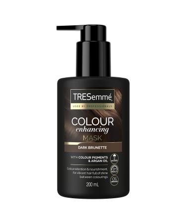TRESemm Dark Brunette Colour Enhancing Hair Mask with colour pigments & argan oil for a vibrant colour with brilliant shine between colourings 200 ml