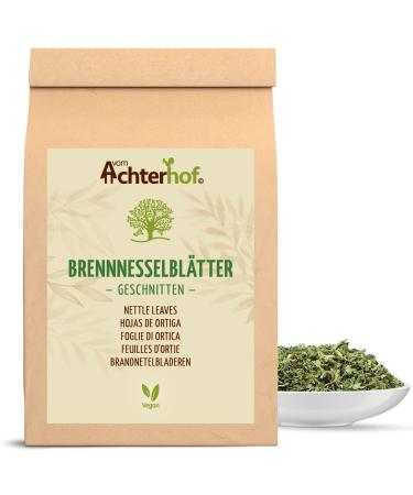 Nettle leaves cut 1000g |Nettle leaves dried and cut |Ideal for nettle tea |Herbal tea loose |from controlled biological cultivation |from the Achterhof 1 kg (1 Pack)
