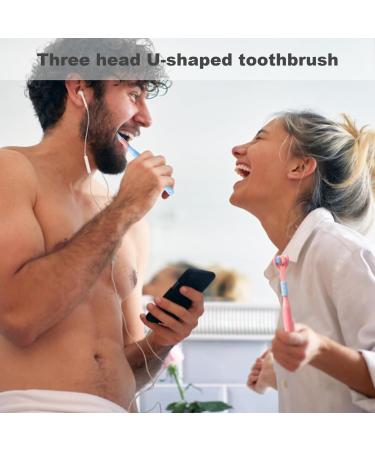 Buy 4PC Manual Toothbrush Set - 3 Page Bristle Path for Complete Dental Care - International Shipping - Buy Online on SooperMarket.com