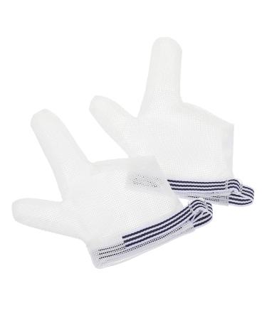 KALLORY Thumb Sucking Stop for Kids  Breathable Stop Thumb Sucking Guard Adjustable Thumb Protector Gloves for Infants 13x7.5x0.5cm White