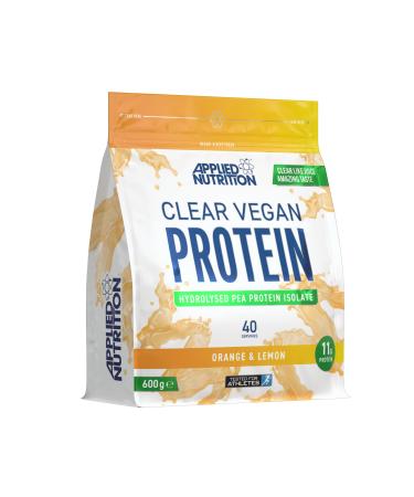 Applied Nutrition Clear Vegan Protein - Hydrolysed Pea Protein Isolate Vegan Protein Powder (Orange & Lemon) (600g - 40 Servings)