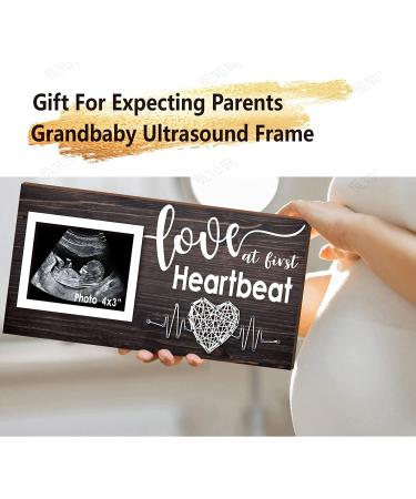 Yudarte New Mom Gifts: Love at First Heartbeat Sonogram Photo Frame - Baby Nursery Decor for First Time Parents - Buy Online on SooperMarket.com
