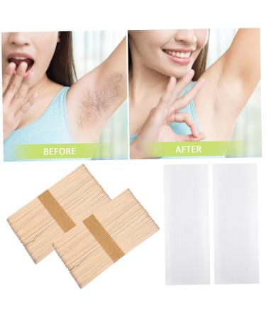 FOMIYES 200 STK Wax Paper & Wooden Wax Sticks for Hair Removal - Ideal for Women s Waxing Soft Wax & Wax Strips - Buy Online on SooperMarket.com