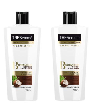 Tresemme Botanique Nourish + Replenish Conditioner Coconut Oil and Aloe Vera - 24 Fl Oz / 700 mL x 2 Pack