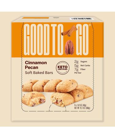 GOOD TO GO Soft Baked Bars - Cinnamon Pecan, 9 Pack | Gluten-Free, Keto, Paleo, Low Carb Snacks - Buy Online on SooperMarket.com