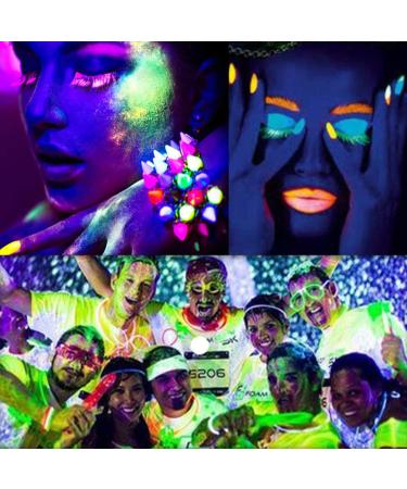 24 Pack Glow in The Dark Pigment Powder - Luminous Neon Colors for DIY Nail Art, Slime, Resin, Acrylic Paint - Non-Toxic Fluorescent UV Powder - Buy Online on SooperMarket.com