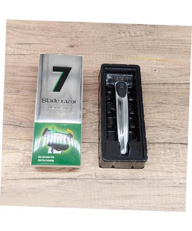 Professional Stainless Steel Men's Safety Razor Set - Short Handled Butterfly Open Beard & Eyebrow Trimmer for Precision Grooming - Buy Online on SooperMarket.com