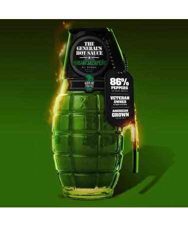 The General's Hot Sauce Super 6 - American Grown & Veteran Owned Gift Set | 6 Pack of All Natural Gourmet Hot Sauce in Glass Grenade Bottles | Made in USA - Buy Online on SooperMarket.com