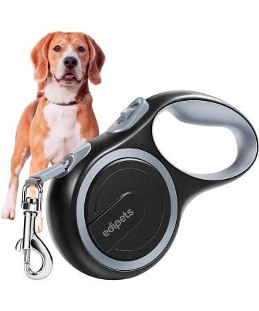 Edipets dog leash extendable inserable 3 5 and 8 meters flexible band for right and walks dog leash rolleine flexileine retractable (gray 5 meters 20kg) gray 5m to 20kg