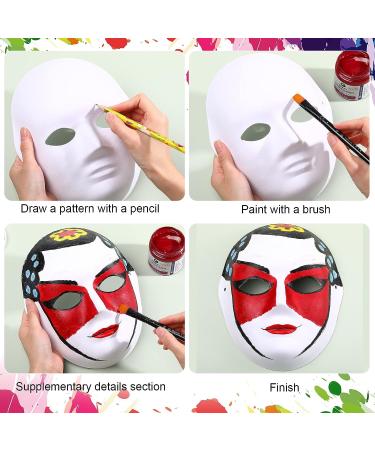 50-Piece White Plain Paper Mache Masks for DIY Masquerade Halloween Costume Crafts - Buy Online on SooperMarket.com