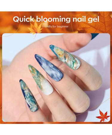 Modelones Blooming Gel Nail Polish Kit - 15ml Clear Marble Floral & Watercolor Nail Art Accessories for Stunning Designs - International Shipping - Buy Online on SooperMarket.com