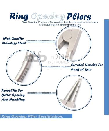 DDP Stainless Steel Ring Opener Piercing Tool Hoops Heavy Big Gauge Captive Bead Opening Pliers - Buy Online on SooperMarket.com