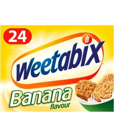 Wholegrain Wheat Biscuits Bundle which Contains Weetabix Banana Cereal Biscuits 24 Per Pack - Pack of 2 with Grocery List Card - Buy Online on SooperMarket.com