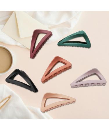 Hair Claw Clips Girls Women Nonslip French Matte Claw Clip for Thin Hair Curly Straight Long Hair - 6 Packs / Set 1 count (Pack of 1) - Buy Online on SooperMarket.com