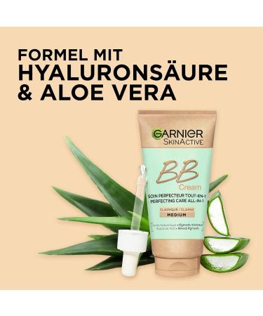 Garnier SkinActive BB Cream - All-in-One Day Care with Hyaluronic Acid & Aloe Vera | Medium 50ml (Pack of 3) - Hides Skin Imperfections & SPF 15 - Buy Online on SooperMarket.com
