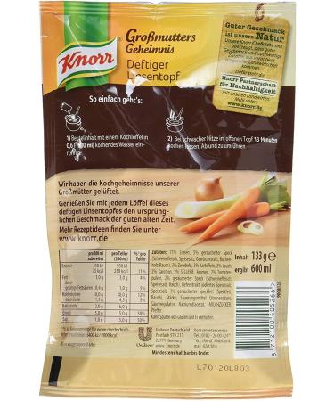 Knorr | Deftiger Linseneintopf mit Speck | Pack of 1 - Buy Online on SooperMarket.com