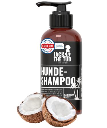 Jack & the Tub Dog Shampoo 500ml Caribbean Breeze - Black Edition dog shampoo with conditioner and fresh coconut scent