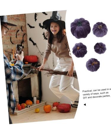 HOMSFOU 10 Pcs Flannel Foam Pumpkin Artificial Pumpkins Bulk Thanksgiving Decor Craft Pumpkins Pumpkin Artificial Faux Pumpkin Decor Fall Decorations Home Party Photo Prop Set Halloween Greyx2pcs 14X12.5X12.5CMx2pcs - Buy Online on SooperMarket.com