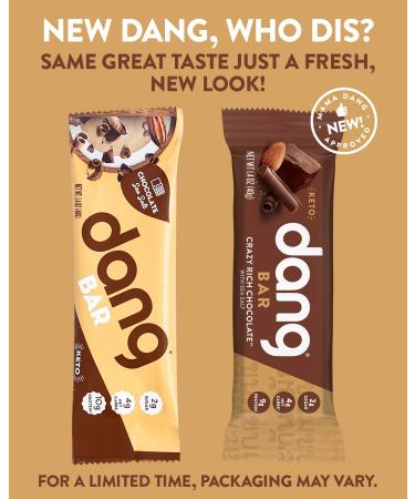 Dang Keto Bar - Crazy Rich Chocolate with Sea Salt | 12 Bars (1.4 oz each) - Low Carb Snack - Buy Online on SooperMarket.com