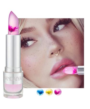 Petansy 3 Colors Jelly Flower Lipstick Set - Waterproof and Durable Lip Makeup - Gift Box Included (3 Pcs) - Buy Online on SooperMarket.com