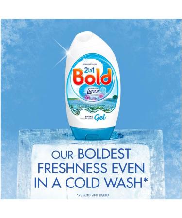 Bold 2in1 Washing Liquid Gel 24 Washes 840 ml + Lenor in-Wash Scent Booster Beads 176 gr Spring Awakening Bundle Scent - Buy Online on SooperMarket.com