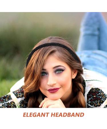 Minkissy Black Lace Hair Hoop Broadside Lace Headband Wide Hair Hoop Floral Lace Headband Gothic Lace Headband for Women Girls (Black) - Buy Online on SooperMarket.com