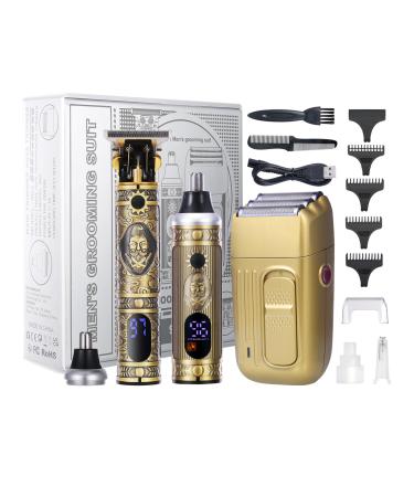 Bestauty Electric Razor Kit 3 in 1 Professional Cordless Hair Trimmer Kit Nose Trimmer Men's Foil Shavers USB Rechargeable Barber Clippers Set Gifts for him