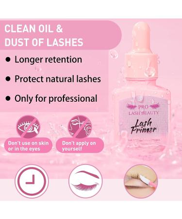 Lash Primer for Eyelash Extensions 15ml - Pre-Treatment Protein for Clean Natural Lashes - Enhance Glue Bonding Retention - Special Dropper Included (Clear) - Buy Online on SooperMarket.com