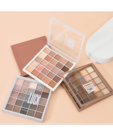 Nude Pink Brown Eyeshadow Palette - 25 Colors, Matte & Shimmer, Highly Pigmented, Hypoallergenic Eye Makeup - Oatmeal Milk Tea - Buy Online on SooperMarket.com