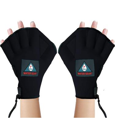 Water Gear Neoprene Fingerless Force Gloves - Black LARGE (50% More Resistance) - Buy Online on SooperMarket.com