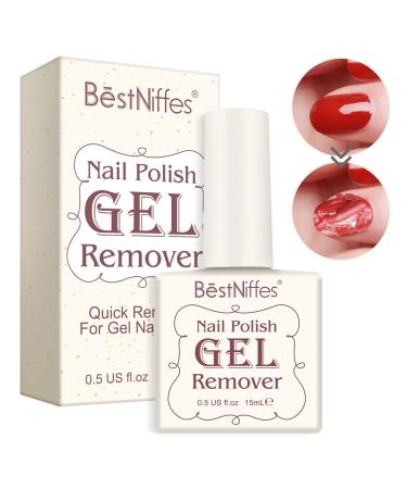 Gel Nail Polish Remover,Remove Gel Nail Polish In 1-5 Minutes,Quick & Easy Polish Remover,No Need For Foil,Soaking Or Wrapping-15ml (1Pack) 0.5 Fl Oz (Pack of 1)