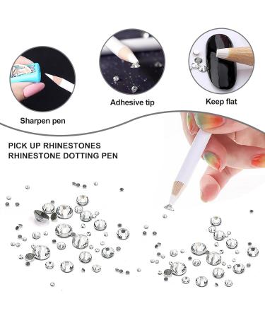 Sularpek 1440 Pcs Rhinestones Nail Gems Set with Tools - Crystal Flat Back Gems for Nail and Face Art | Includes Tweezers and Dotting Pen - Buy Online on SooperMarket.com
